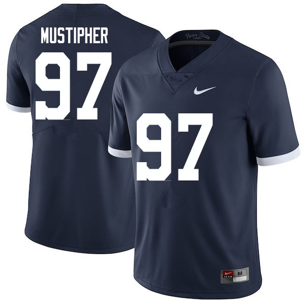 NCAA Nike Men's Penn State Nittany Lions PJ Mustipher #97 College Football Authentic Navy Stitched Jersey ADG1398FQ